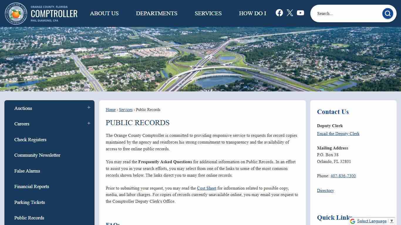 Public Records | Orange County Comptroller, FL